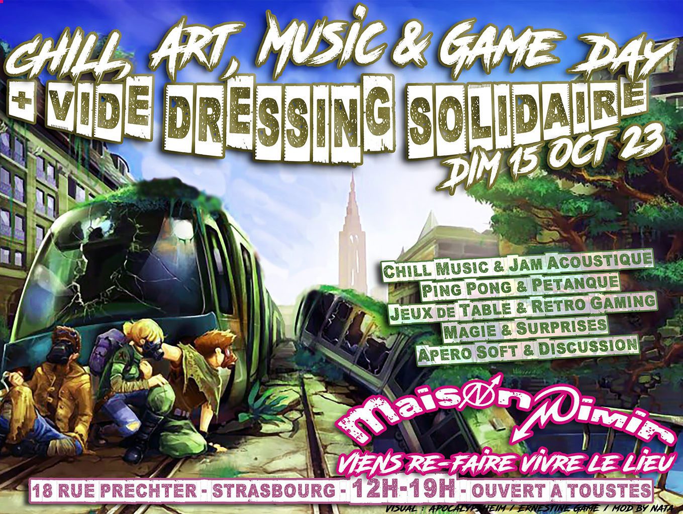 Chill, Art, Music & Game « Day  » : vide dressing solidaire + Jeux, Jam, Mix, Ping Pong, Pétanque. : Image à la une