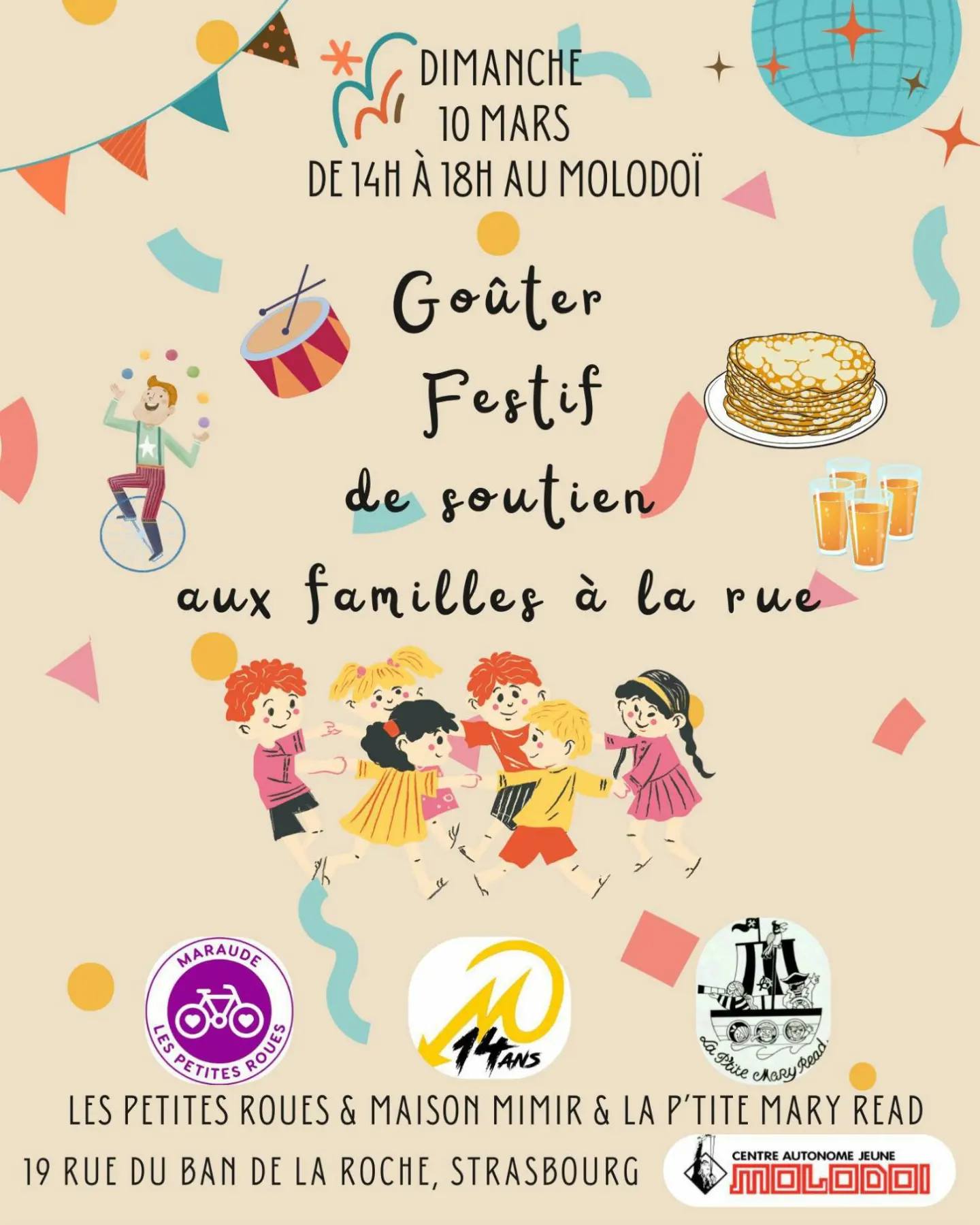 à MOLODOÏ : Goûter festif de soutien aux familles sans domicile : Image à la une