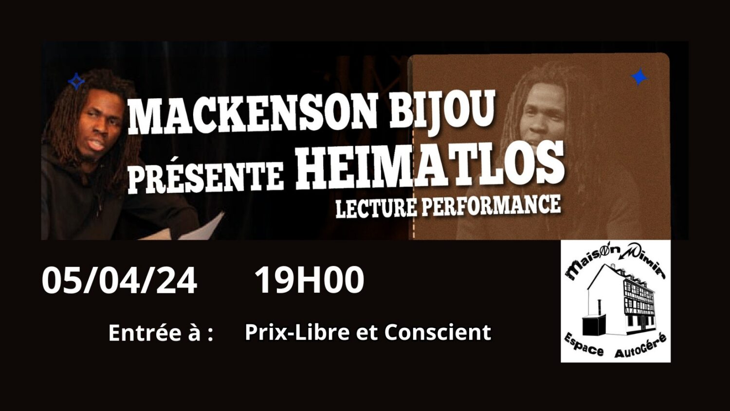 [Lecture Performance] Mackenson Bijou présente : « Heimatlos » : Image à la une