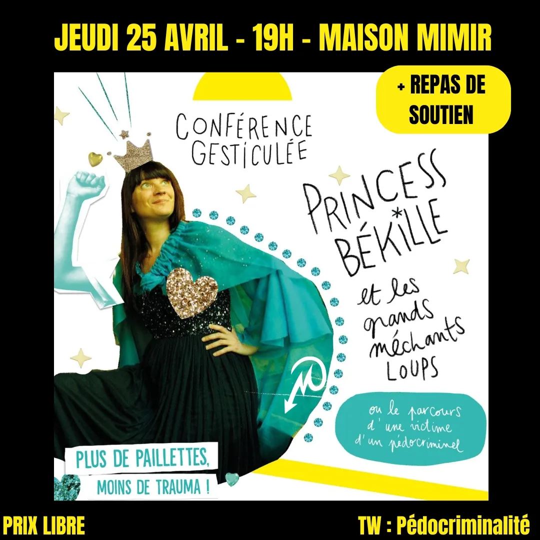 CONFÉRENCE GESTICULÉE « Princess Bekille et les grands Méchants Loups. Ou le parcours d&rsquo;une victime d&rsquo;un pédocriminel » : Image à la une
