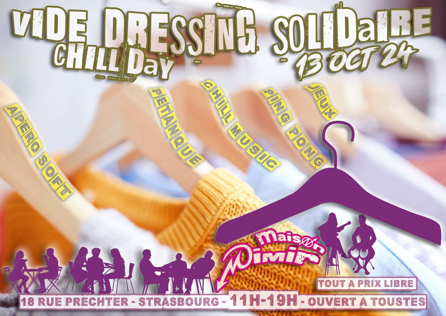 Reporté : Dimanche 13/10/2024 : Vide Dressing, Chill & Jeux  » Event Reporté » : Image à la une