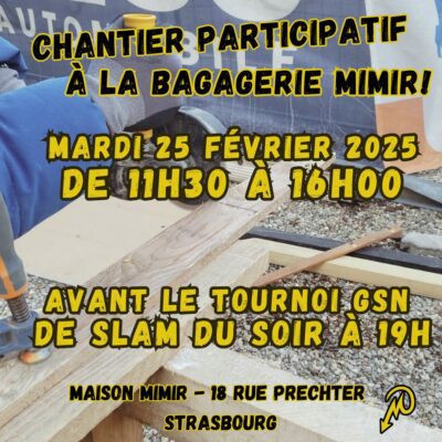 Besoin de toi pour le CHANTIER PARTICIPATIF de la bagagerie !!! : image à la une