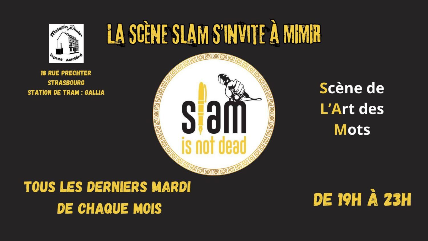 La Scène SLAM s&rsquo;invite à MIMIR : Image à la une