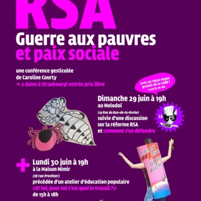 RSA, guerre aux pauvres et paix sociale – Conférence gesticulée + échanges et BBQ : image à la une