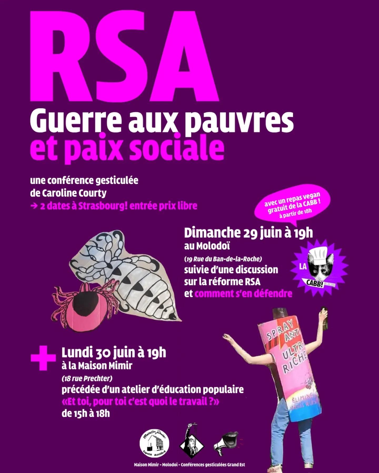RSA, guerre aux pauvres et paix sociale – Conférence gesticulée + échanges et BBQ : Image à la une