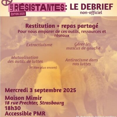 [Les Résistantes] Débrief et discussion ouverte – Que retenir de l&rsquo;édition 2025 et comment le prendre en compte localement ? : image à la une