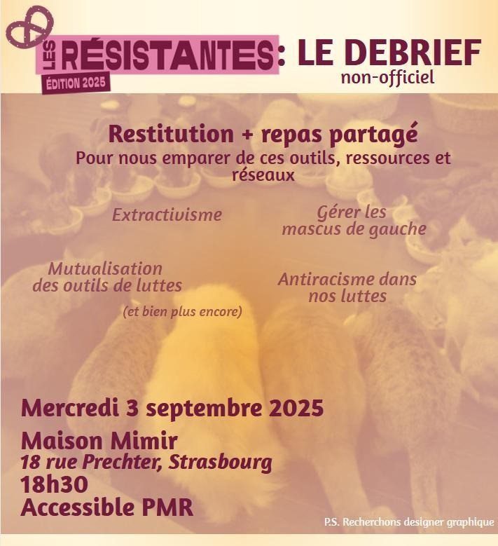 [Les Résistantes] Débrief et discussion ouverte – Que retenir de l&rsquo;édition 2025 et comment le prendre en compte localement ? : Image à la une