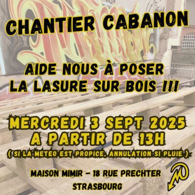 CHANTIER CABANON !!! On continue de poser la lasure sur bois. : image à la une