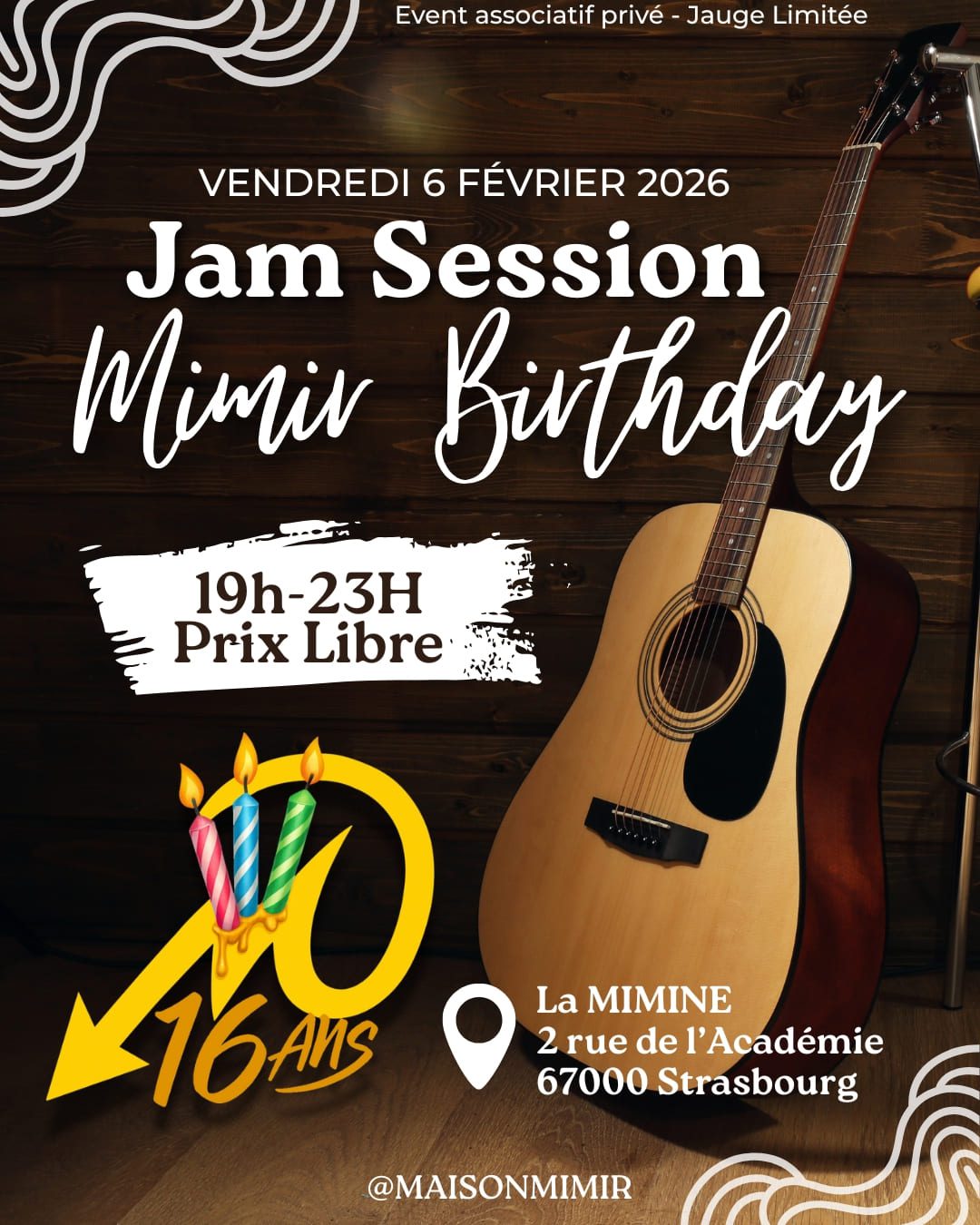 Brown And White Organic Acoustic Nights