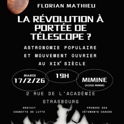 La révolution à portée de télescope ? Astronomie populaire et mouvement ouvrier au XIXe siècle : image à la une